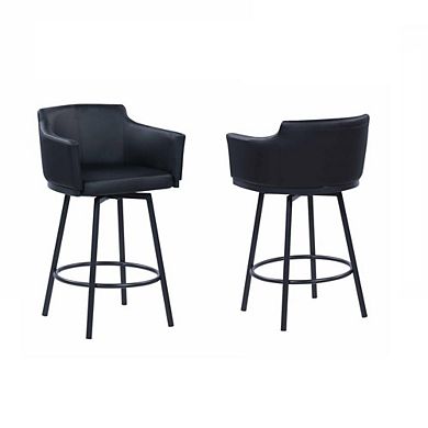 Chintaly Modern Club Counter Stool w/ Memory Swivel