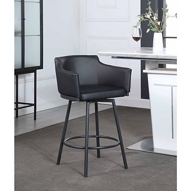 Chintaly Modern Club Counter Stool w/ Memory Swivel