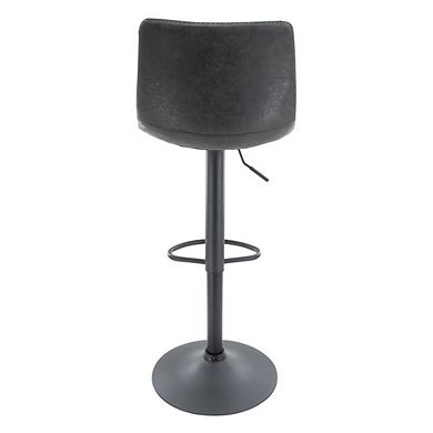 LeisureMod Tilbury Modern Adjustable Bar Stool With Footrest & 360-Degree Swivel Set of 2