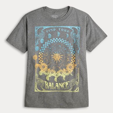 Juniors' "Find Your Balance" Graphic Tee