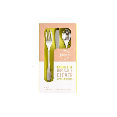 Knork 24-pc. Lite Stainless Steel Flatware Set