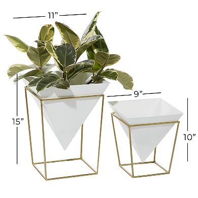 CosmoLiving by Cosmopolitan Pyramid Planter Table Decor 2-piece Set