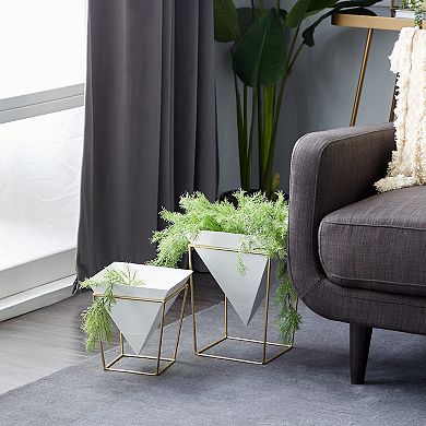 CosmoLiving by Cosmopolitan Pyramid Planter Table Decor 2-piece Set