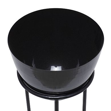 CosmoLiving by Cosmopolitan Black Planter Floor Decor 3-piece Set