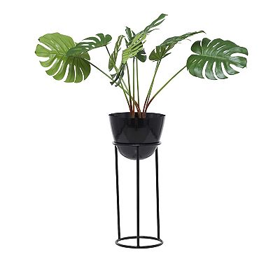 CosmoLiving by Cosmopolitan Black Planter Floor Decor 3-piece Set