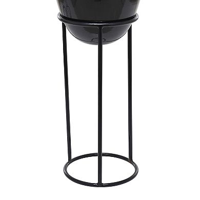 CosmoLiving by Cosmopolitan Black Planter Floor Decor 3-piece Set