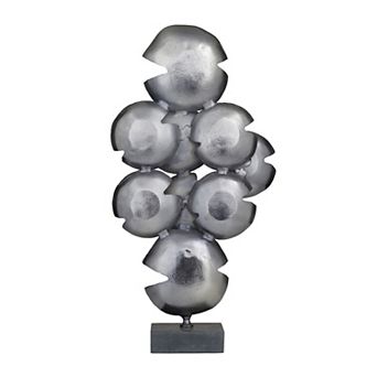 CosmoLiving by Cosmopolitan Layered Disk Sculpture Floor Decor