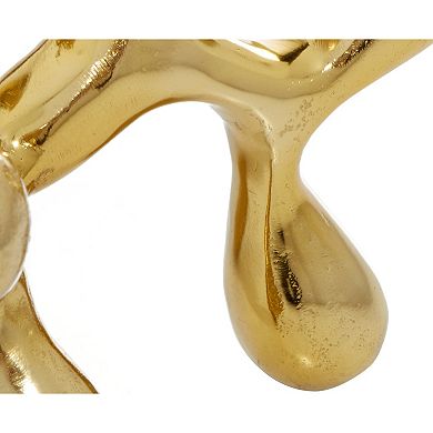 CosmoLiving by Cosmopolitan Abstract Gold Finish Sculpture Table Decor