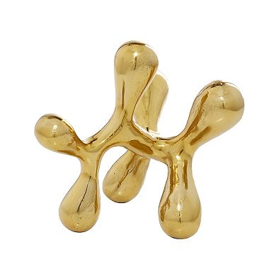 CosmoLiving by Cosmopolitan Abstract Gold Finish Sculpture Table Decor