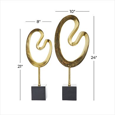 CosmoLiving by Cosmopolitan Abstract Sculpture Floor Decor 2-piece Set
