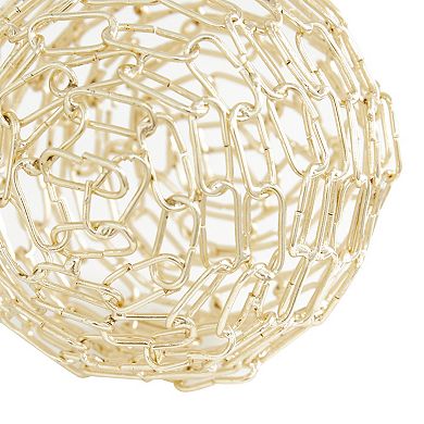 CosmoLiving by Cosmopolitan Chain Sculpture Table Decor 3-piece Set