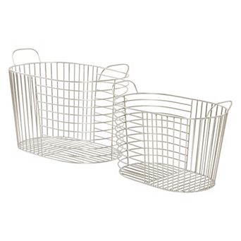 CosmoLiving by Cosmopolitan Wire Storage Basket 2 pc Set