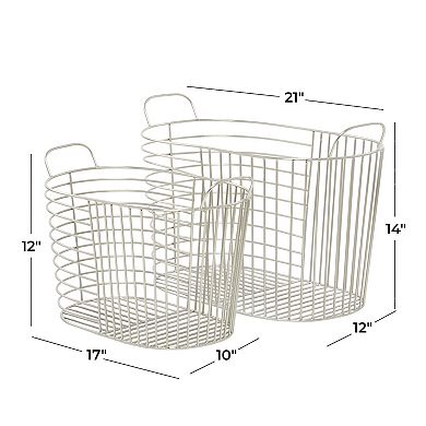 CosmoLiving by Cosmopolitan Wire Storage Basket 2-piece Set