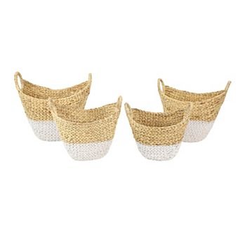 CosmoLiving by Cosmopolitan Seagrass Two Toned Storage Basket 4 pc Set