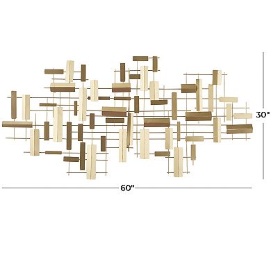 CosmoLiving by Cosmopolitan 3-D Striped Wall Decor