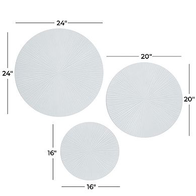 CosmoLiving by Cosmopolitan Carved Radial Wall Decor 3-piece Set