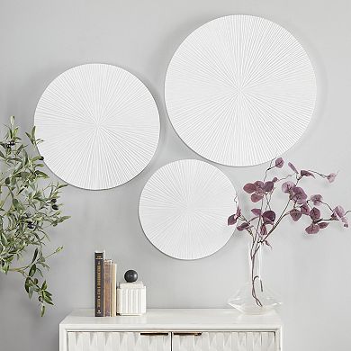 CosmoLiving by Cosmopolitan Carved Radial Wall Decor 3-piece Set