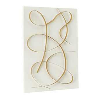 CosmoLiving by Cosmopolitan Overlapping Lines Curved Wall Decor