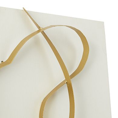 CosmoLiving by Cosmopolitan Overlapping Lines Curved Wall Decor