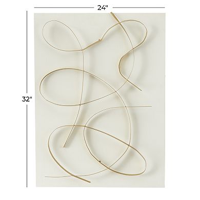 CosmoLiving by Cosmopolitan Overlapping Lines Curved Wall Decor