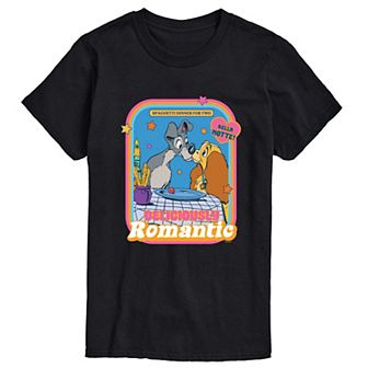 Disney's Lady and the Tramp Big & Tall Romantic Graphic Tee