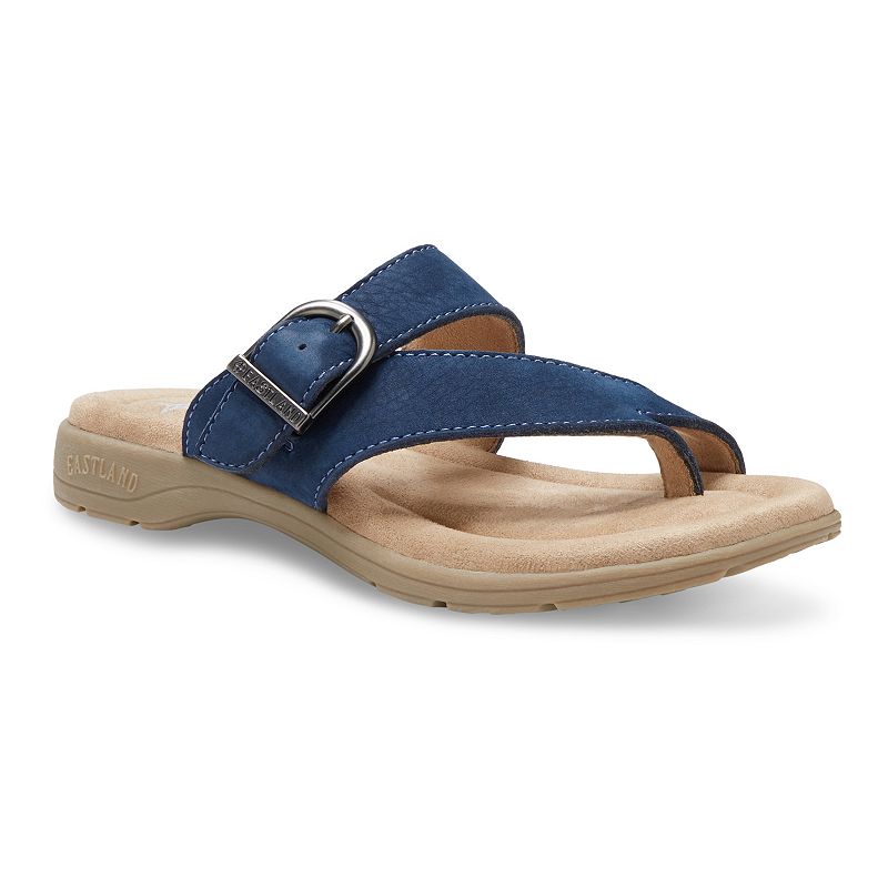Eastland Tahiti II Women's Leather Thong Sandals, Size: 6, Blue