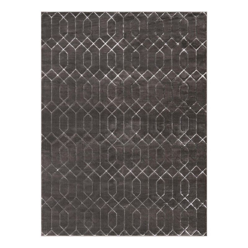 Marilyn Monroe Trellis Glam Rug, Grey, 8Ft Rnd