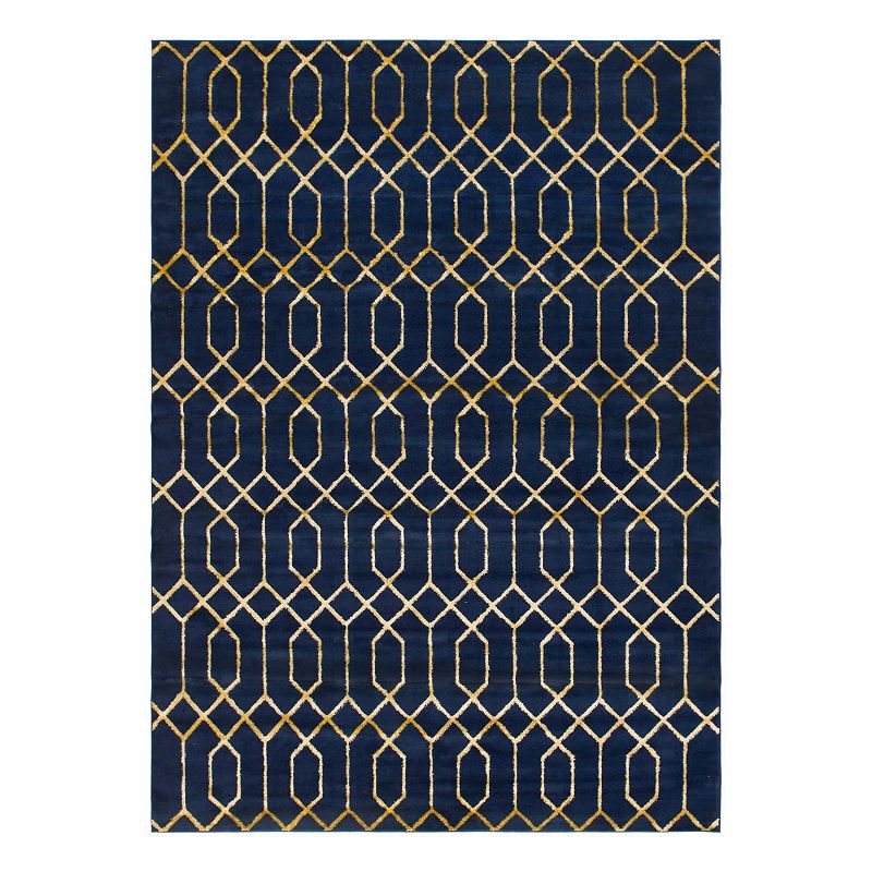 Marilyn Monroe Trellis Glam Rug, Blue, 8Ft Rnd