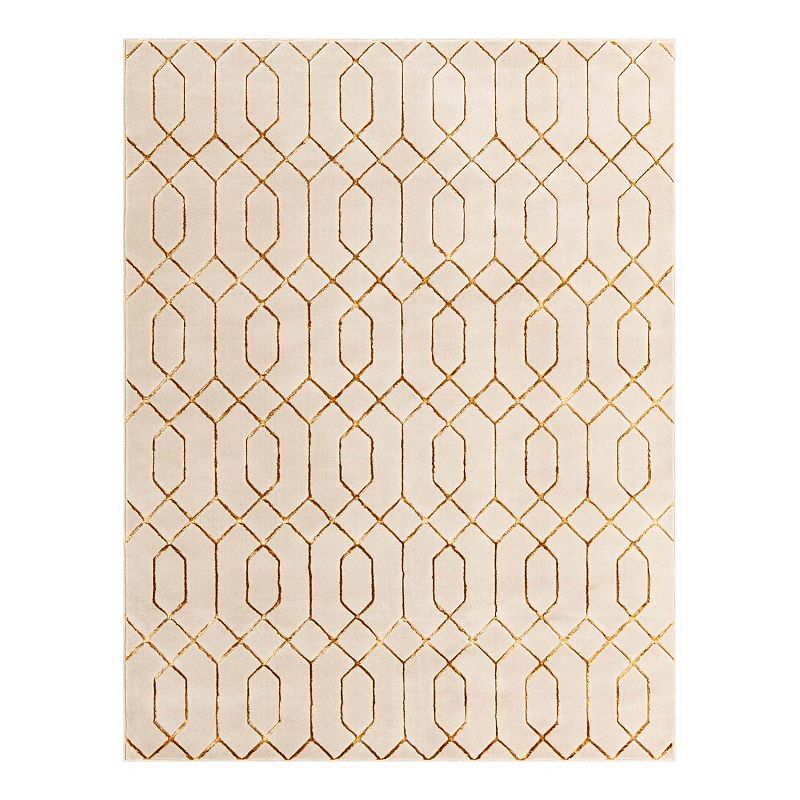 Marilyn Monroe Trellis Glam Rug, White, 10X14 Ft