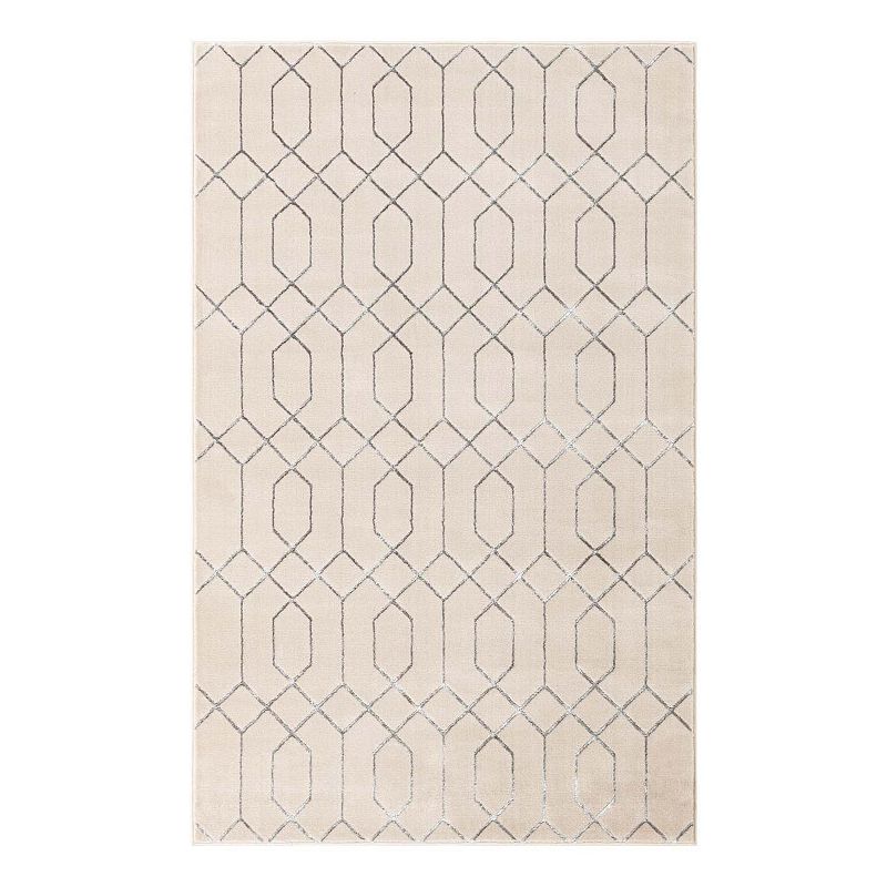 Marilyn Monroe Trellis Glam Rug, White, 10X14 Ft