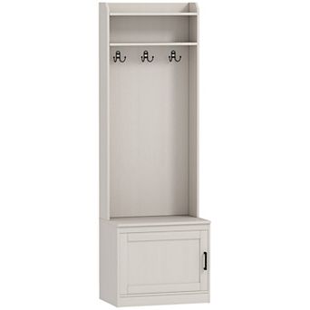 HOMCOM Rustic Hall Tree with Shoe Storage Bench and Coat Rack