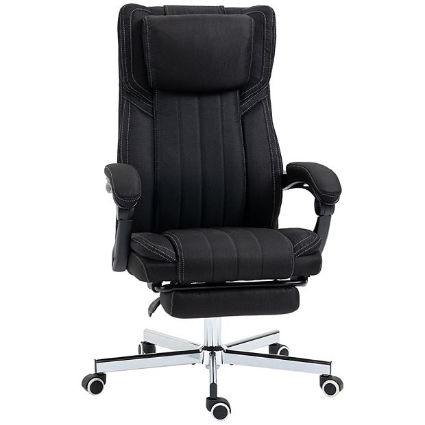 High Back Massage Office Desk Chair with 6-Point Vibrating Pillow