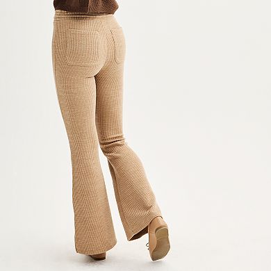 Juniors' SO® High-Rise Knit Flare Pants