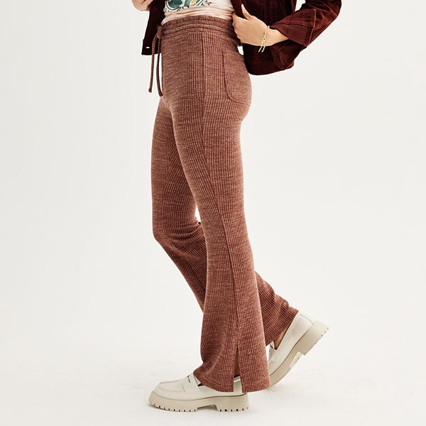 Fashion On Earth Velvet Corduroy Flare Pant - Women's Pants in Brown