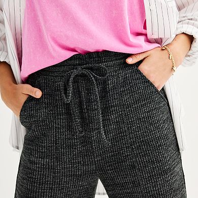 Juniors' SO® High-Rise Wide Leg Knit Pants 