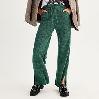 Juniors' SO® High-Rise Wide Leg Knit Pants