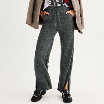 Juniors' SO® High-Rise Wide Leg Knit Pants