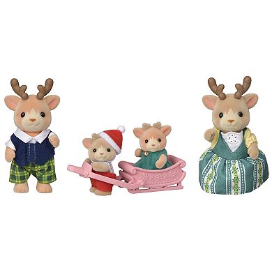 Calico Critters 4-Piece Reindeer Family Collectible Doll Figures