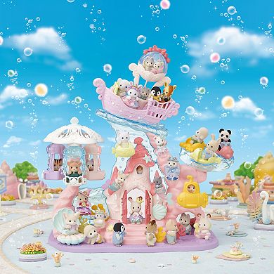 Calico Critters Baby Mermaid Castle Dollhouse 3 Piece Playset