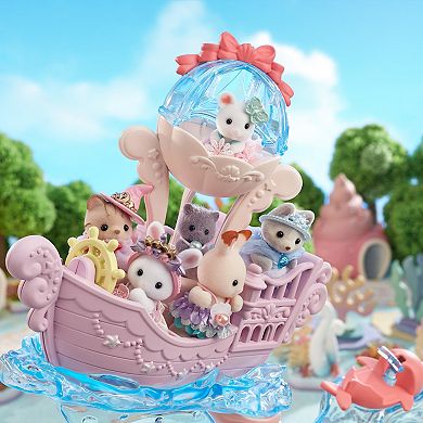 Calico Critters Baby Mermaid Castle Dollhouse 3 Piece Playset