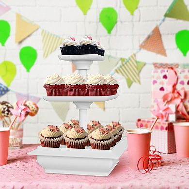 Chef Buddy 3-Tier Square Cupcake Stand