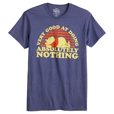 Disney's Winnie The Pooh Men's "Very Good At Doing Absolutely Nothing" Graphic Tee