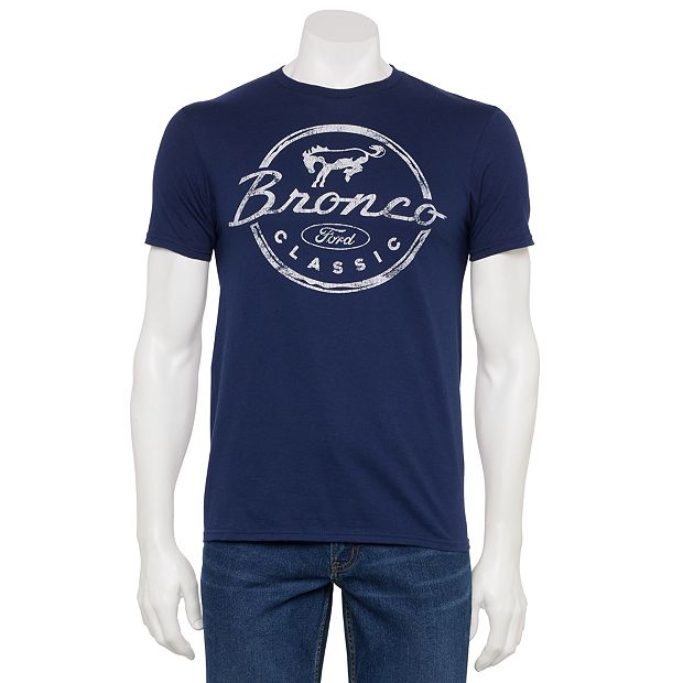 Men's Bronco Ford Classic Logo Graphic Tee, Size: Medium, Dark Blue