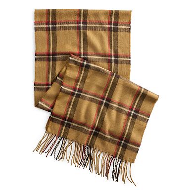 Women's Softer Than Cashmere Camel Plaid Scarf