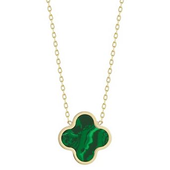 LUMINOR GOLD 14k Gold Clover Pendant Necklace