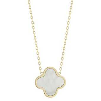 LUMINOR GOLD 14k Gold Clover Pendant Necklace