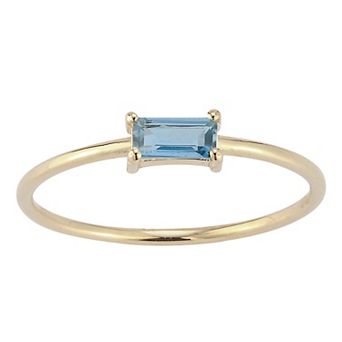 LUMINOR GOLD 14k Gold London Blue Topaz Ring