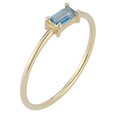 LUMINOR GOLD 14k Gold London Blue Topaz Ring