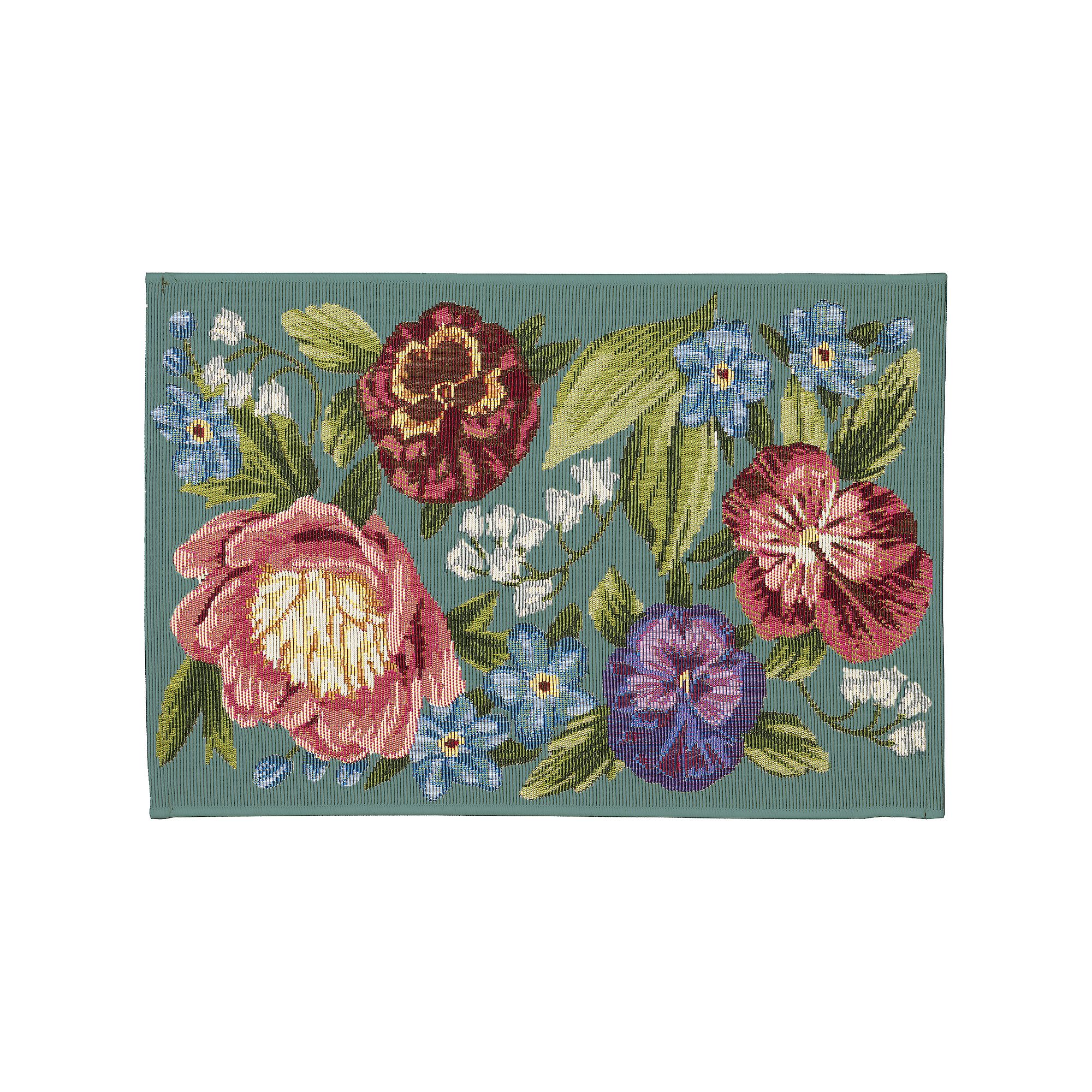 Liora Manne Esencia Secret Garden Indoor Outdoor Mat, Blue