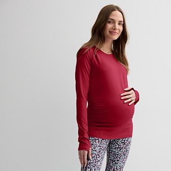 Maternity Tek Gear® Dry Tek Long Sleeve Tee